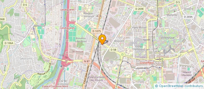 localisation de l'entreprise INVEST CONSTRUCTION  GRENOBLE