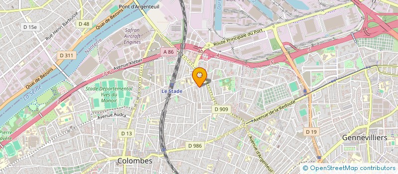 localisation de l'entreprise INVEST DANS INDUST SPORTS  COLOMBES