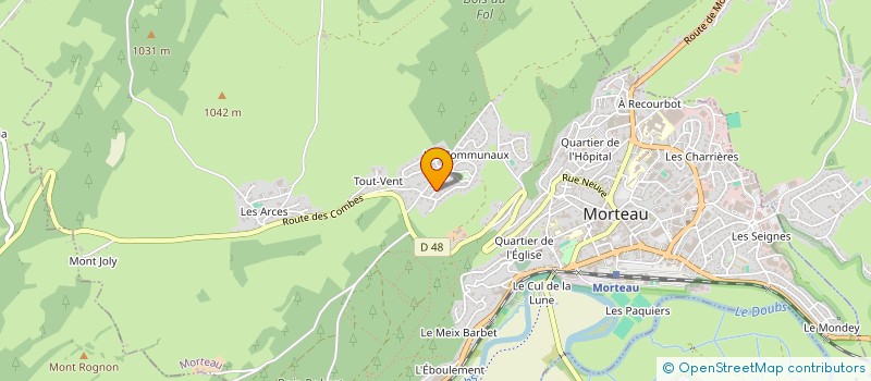 localisation de l'entreprise INVEST & DEV à MORTEAU