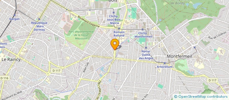 localisation de l'entreprise INVEST-DEVELOPPEMENT à CLICHY-SOUS-BOIS