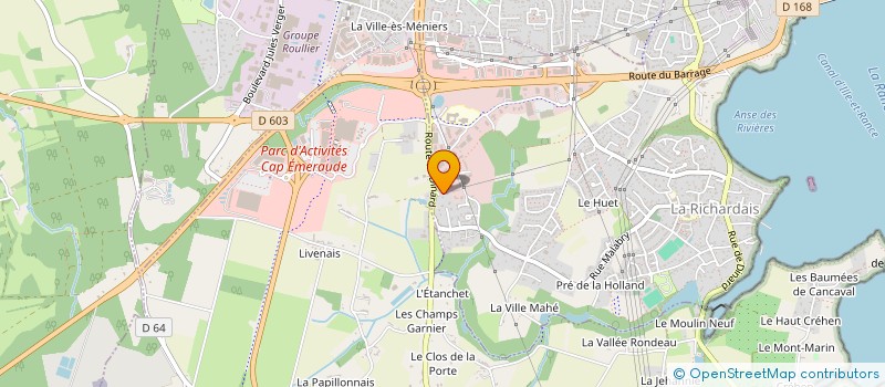 localisation de l'entreprise INVEST ELM  LA RICHARDAIS