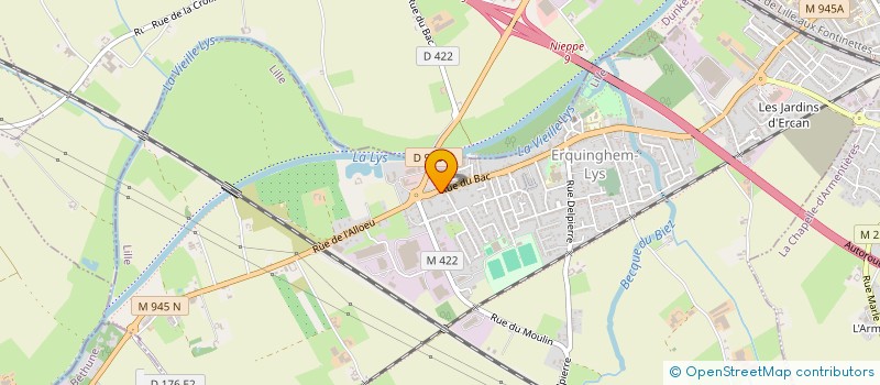 localisation de l'entreprise INVEST'IMM 749  ERQUINGHEM-LYS