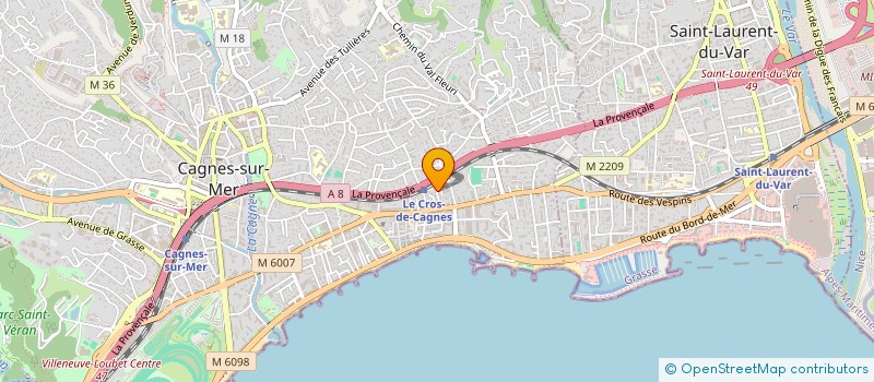 localisation de l'entreprise INVEST IMMO M & D à CAGNES-SUR-MER