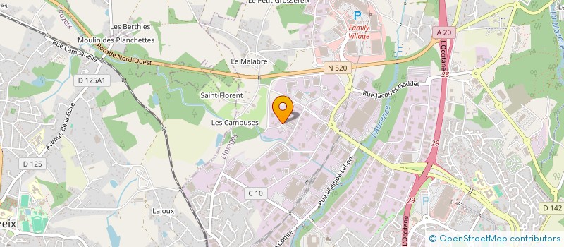 localisation de l'entreprise INVEST LAB à LIMOGES
