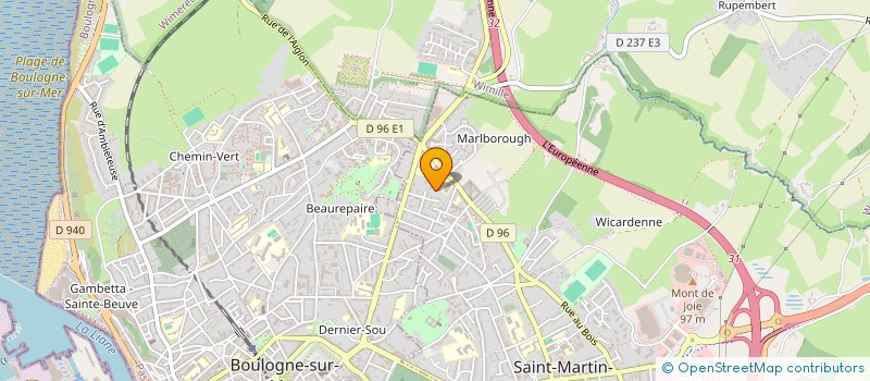 localisation de l'entreprise INVEST LC  ST MARTIN BOULOGNE