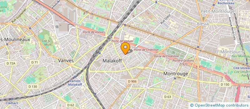 localisation de l'entreprise INVEST' QIN  MALAKOFF