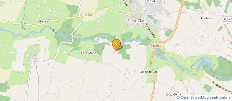 localisation de l'entreprise INVESTAR à BEAULIEU-SUR-SONNETTE