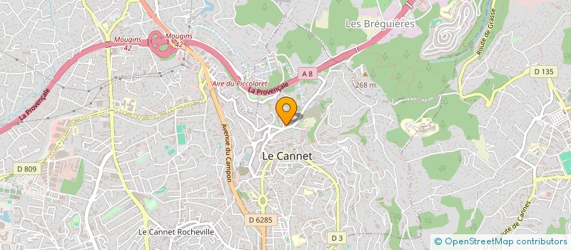 localisation de l'entreprise INVESTAZUR à LE CANNET