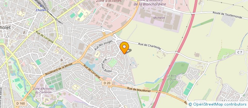 localisation de l'entreprise INVESTCARE CONSULTING à CHOLET