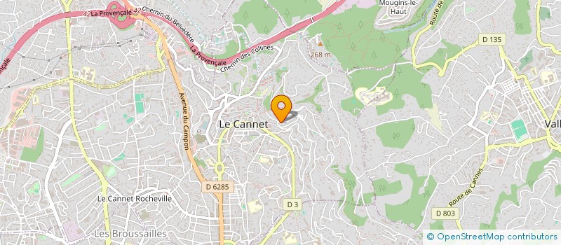 localisation de l'entreprise INVESTEO à LE CANNET