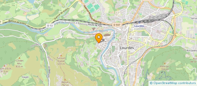 localisation de l'entreprise INVESTHOTELS  LOURDES