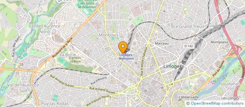 localisation de l'entreprise INVESTICITE à LIMOGES
