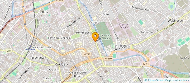 localisation de l'entreprise INVESTIMMO 2  ROUBAIX