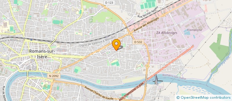 localisation de l'entreprise INVESTIMMO à ROMANS-SUR-ISERE