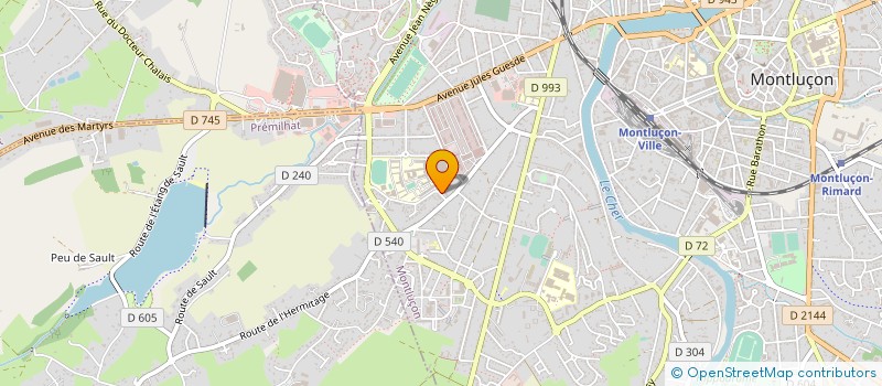 localisation de l'entreprise INVESTIMMO à MONTLUCON