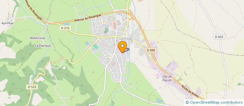 localisation de l'entreprise INVESTINUI  LAISSAC-SEVERAC L'EGLISE