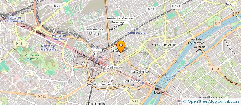 localisation de l'entreprise INVESTIR IMMOBILIER - MAROMME à COURBEVOIE