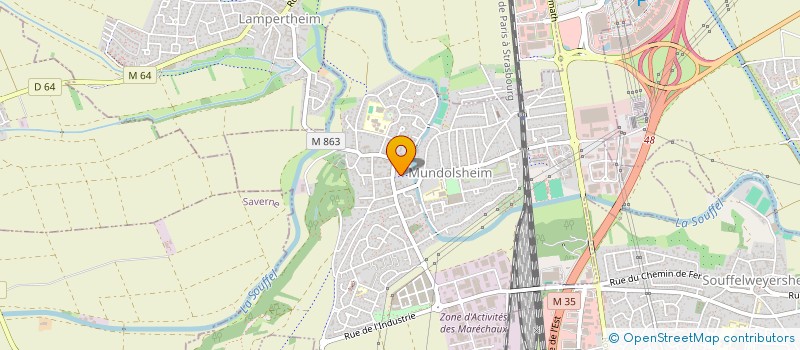 localisation de l'entreprise INVESTISSEMENT CONDITIONNEMENT DIFFUSION à MUNDOLSHEIM