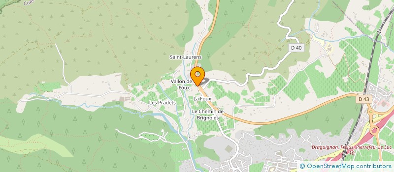 localisation de l'entreprise INVESTISSEMENT PRESTATIONS EQUITATION DE LA FOUX à CUERS