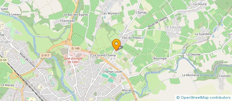 localisation de l'entreprise INVESTISSEMENTS ET GESTION D'ENTREPRISES à CLISSON