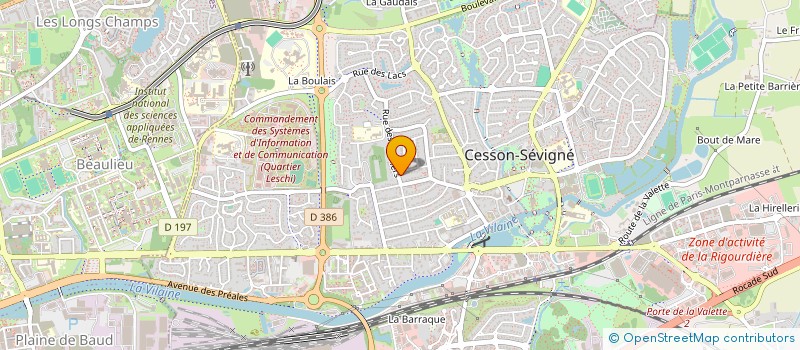 localisation de l'entreprise INVESTISSEMENTS MURS  CESSON-SEVIGNE