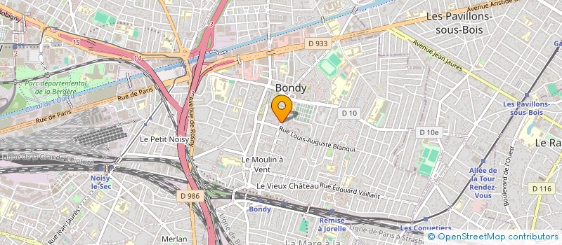 localisation de l'entreprise INVESTISSEMENTS PROJETS NEGOCE à BONDY
