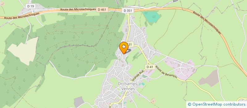 localisation de l'entreprise INVESTRONIC  ORCHAMPS-VENNES