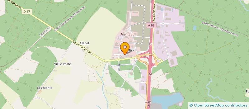 localisation de l'entreprise INVISEO à SAINT-GEOURS-DE-MAREMNE