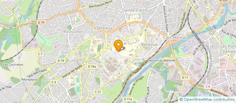 localisation de l'entreprise INVIVO à LIMOGES