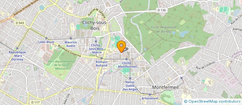 localisation de l'entreprise INWESS à CLICHY-SOUS-BOIS