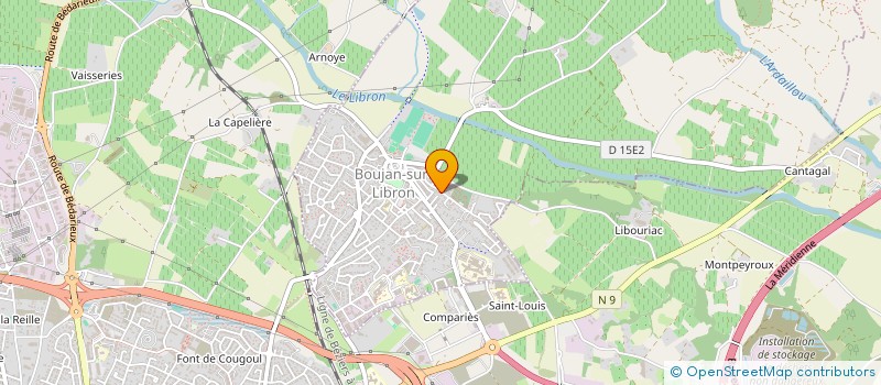 localisation de l'entreprise INY  BOUJAN-SUR-LIBRON