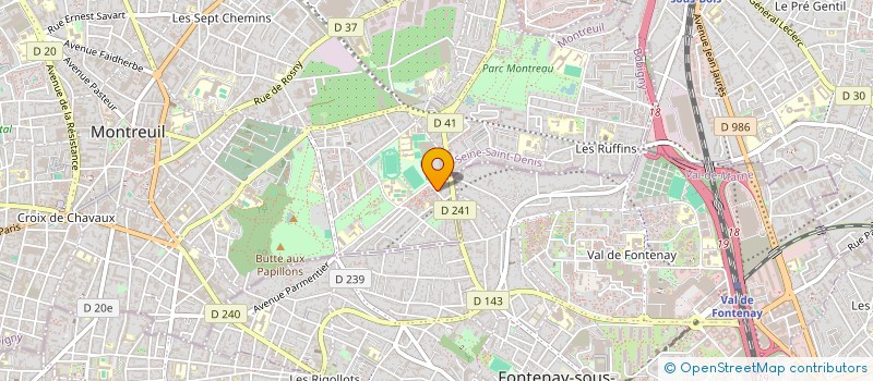 localisation de l'entreprise INZ TRANSPORT à MONTREUIL