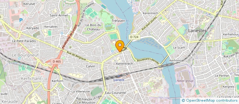 localisation de l'entreprise IP ALARME à LORIENT