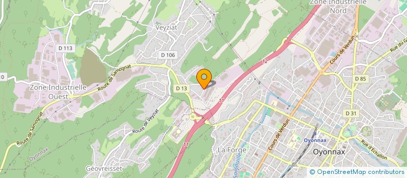 localisation de l'entreprise IP ASSISTANCE à OYONNAX