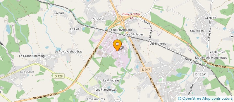 localisation de l'entreprise IP'L à COUZEIX