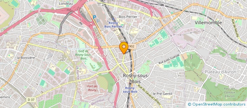 localisation de l'entreprise IP MEDICAL à ROSNY-SOUS-BOIS