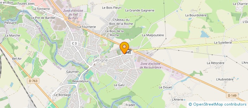 localisation de l'entreprise IP PRIM  GETIGNE