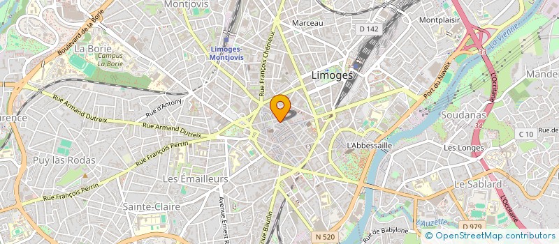 localisation de l'entreprise IP SOFT à LIMOGES