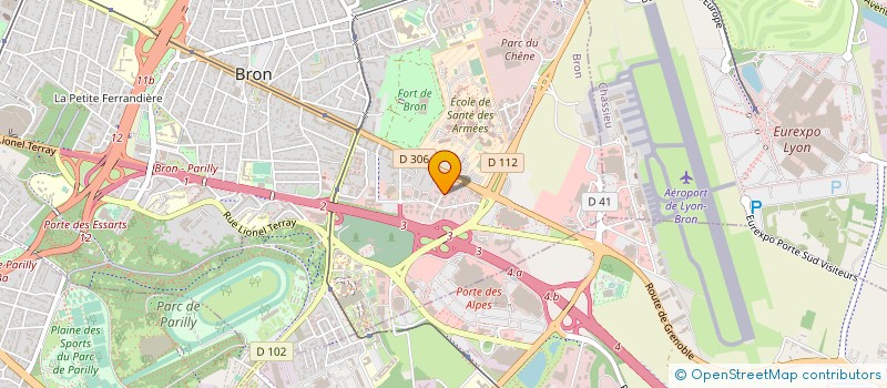 localisation de l'entreprise IP SYSTEMES  BRON