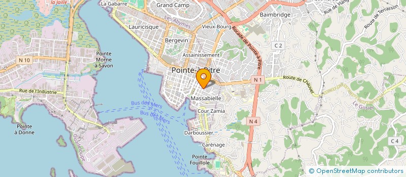localisation de l'entreprise IP2C à POINTE A PITRE