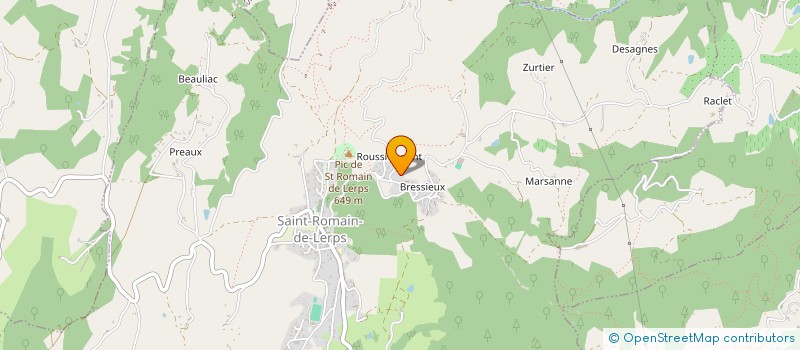 localisation de l'entreprise IP2V  SAINT-ROMAIN-DE-LERPS