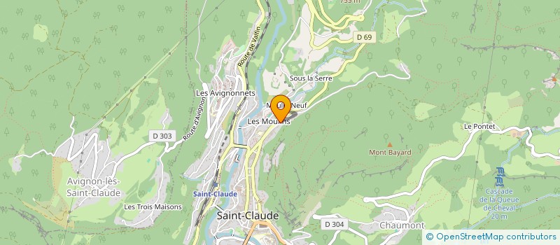 localisation de l'entreprise IPAM - CT39 à SAINT-CLAUDE