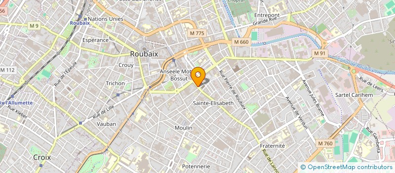localisation de l'entreprise IPANEMA COMMUNICATION à ROUBAIX