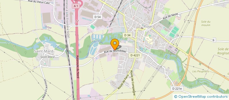 localisation de l'entreprise IPCO  ROYE