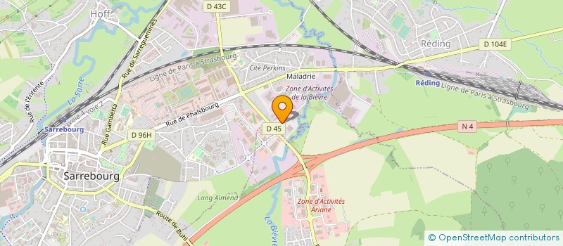 localisation de l'entreprise IPEO TRAVAUX à SARREBOURG