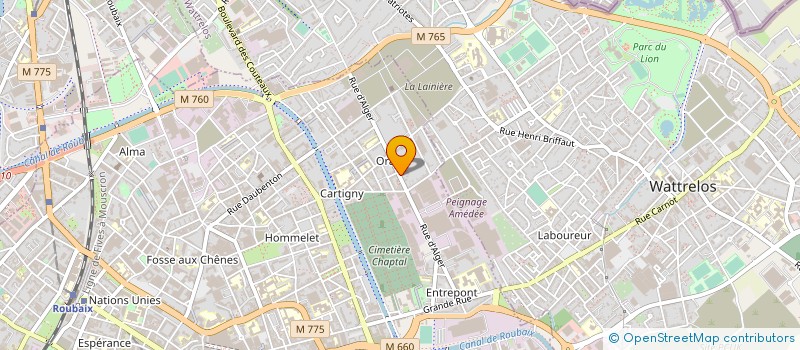 localisation de l'entreprise IPRONOR  ROUBAIX