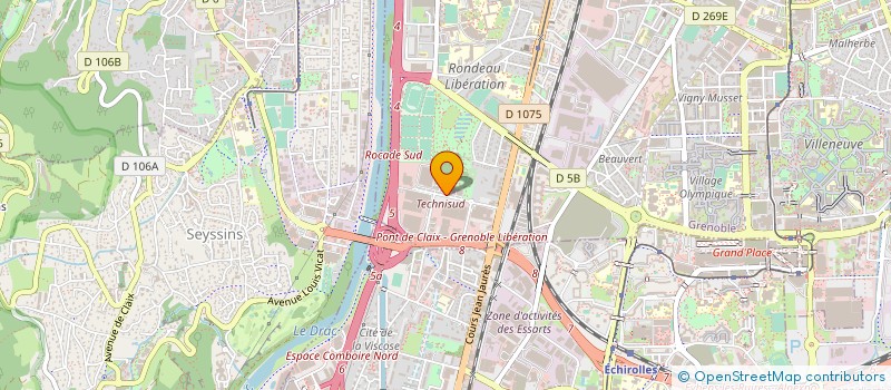 localisation de l'entreprise IPSILAN RHONE ALPES à GRENOBLE