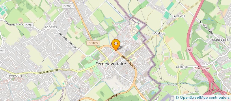 localisation de l'entreprise IPSO FACTO  FERNEY-VOLTAIRE
