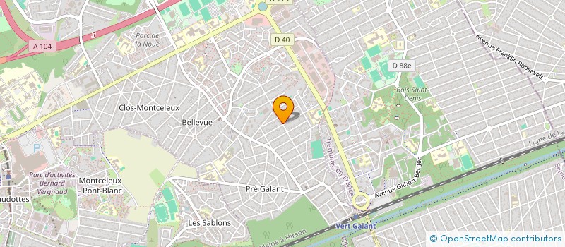 localisation de l'entreprise IR2M ASCENSEURS à VAUJOURS