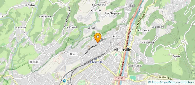 localisation de l'entreprise IREVA  ALBERTVILLE